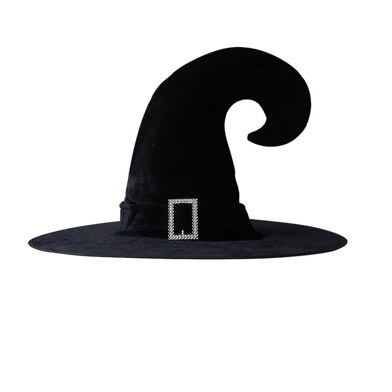 Velvet Witch Hat Red Witch Costume Accessory For Halloween Party