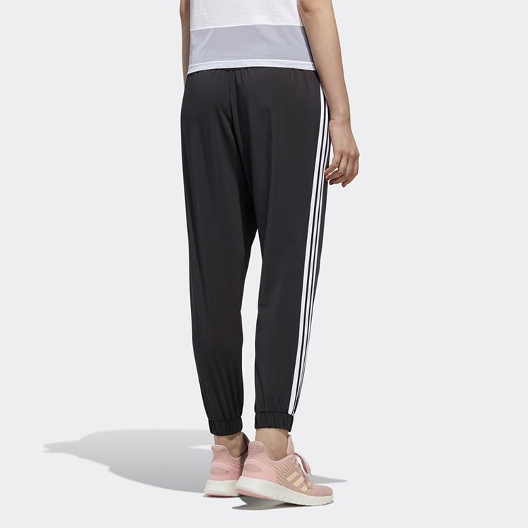 Adidas Neo Loose Fit Side Stripe Retro Knitted Sports Pants Women Bottoms Black GJ5288