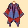 Women's shawl new abstract pattern thickened split-end dual-purpose shawl hot-selling cape
