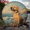 D Flat  Round Warning Sign D Flat Design Stating Do Not Enter This Metal Sign Serves As Urban Decor with a Rustic Touc