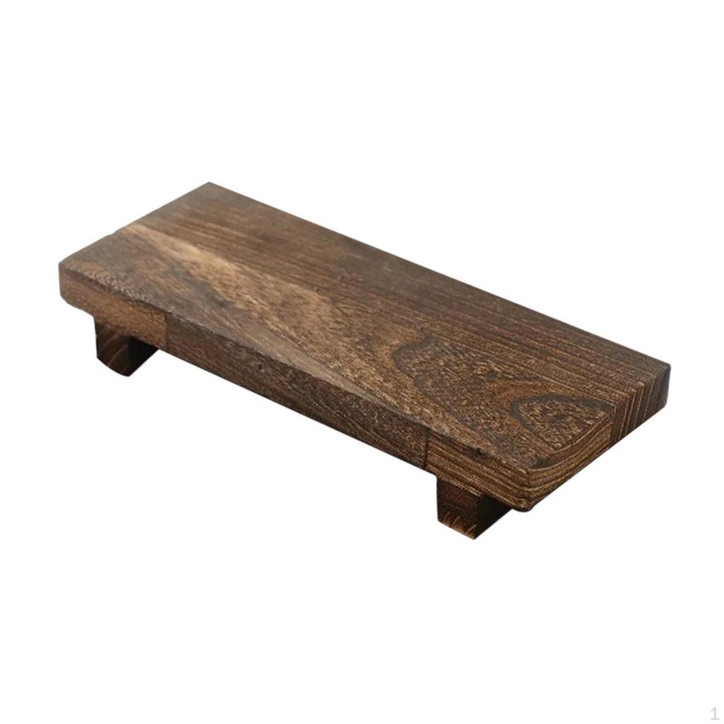 Pedestal Stand, Tray, Decoration, Plant Stand for Display, Wooden Party, Indoor, Coffee