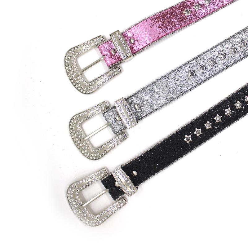 Curea de talie cu strasuri pentru rochie Curea de talie cu catarama ajustabila Cu paiete pline stralucitoare Centura lata de talie pentru dama Curea de fusta