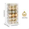 36 Pieces Christmas Ball Ornaments, Small Hanging Decorations for Celebration