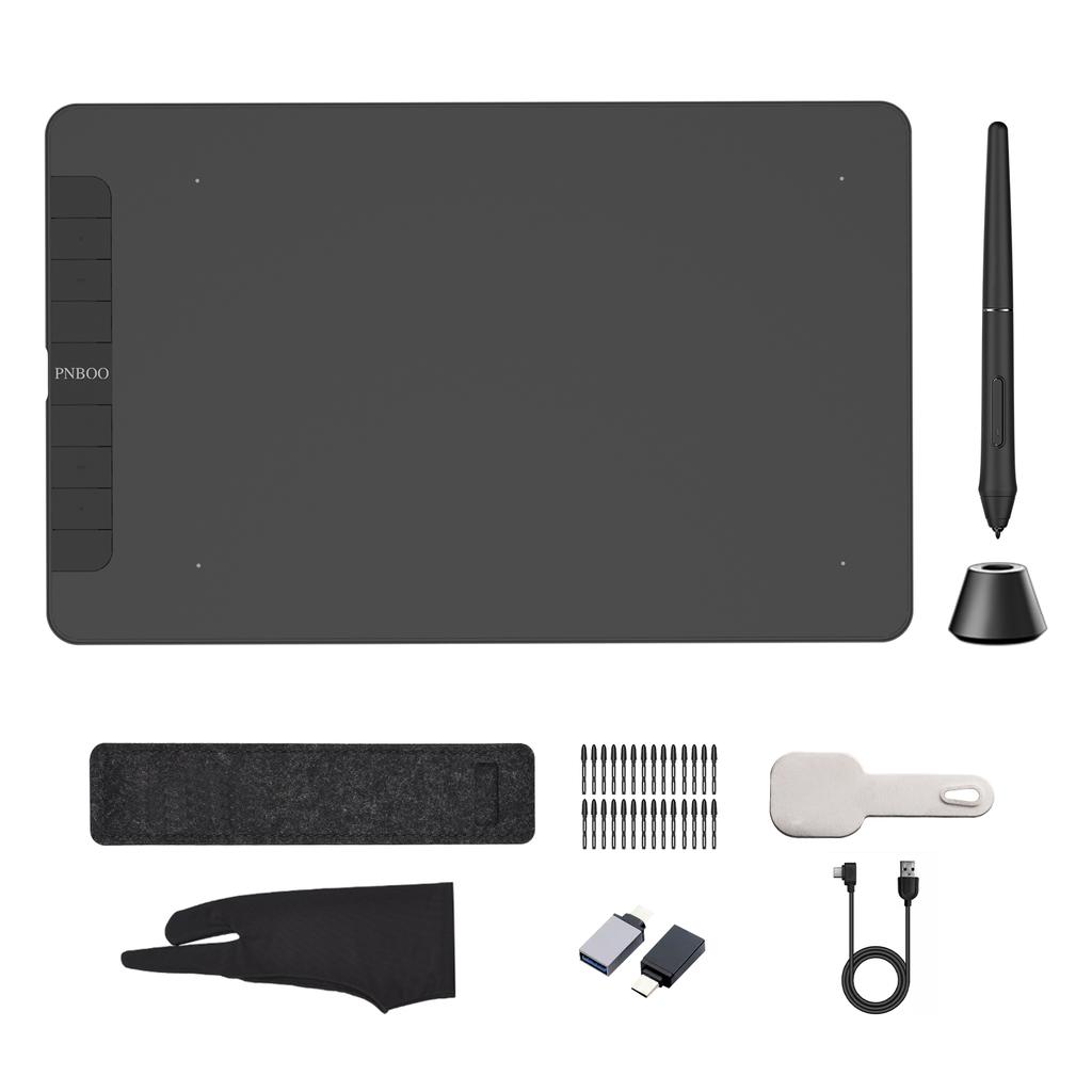 Graphics Tablet 8192 Pressure Levels, Tilt Function, Thin Dra g Table, 8 Shortcut Keys, Battery- , Pen