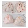 1pc Cartoon Print Drawstring Bag Portable Student Storage Pouch Mini Makeup Bag Lipstick Cosmetic Organizer
