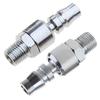 1/4 "Rotary Air Plug- 2-Piece Set Industrial Rotary Coupler and Plug 1/4" NPT External Thread Air Hose- Fittings-