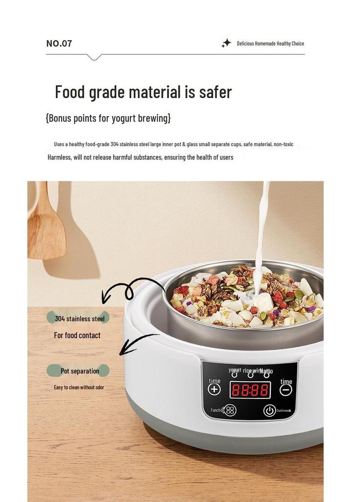 Slimme Automatische Yoghurt & Fermenteermachine voor Thuisgebruik