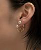 Novice Tokyo Double Pearl Hoop Pierce / Gold