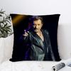 J-Johnny H-Hallyday Pillow Case Sofa Decorative Home Double-Sided Print Plush Square Throw Pillow Covers Cushion Decor Cover