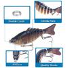 Multi Jointed Swimbait Fishing Tackle 10cm Fishing Lure Swimming Lures with Treble Hook 7 Segment Artificial Baits