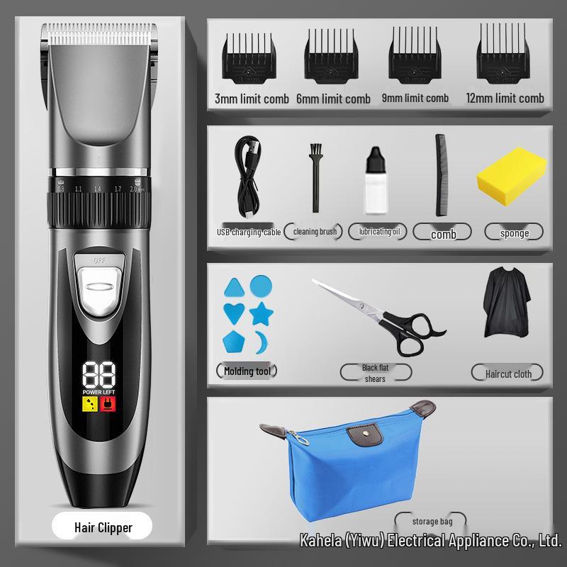 Rechargeable Electric Hair Clipper & Trimmer Combo for Self-Haircuts