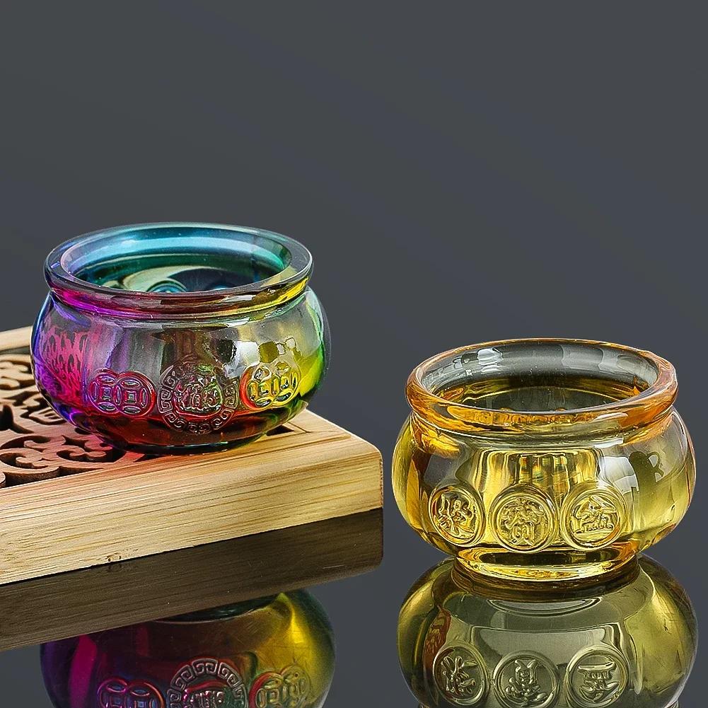 

Мини-хрустальная глазурь Рог изобилия Чаша сокровищ Фэн-шуй Удача Богатство Процветание Чаша Статуэтка Центральная часть Декор