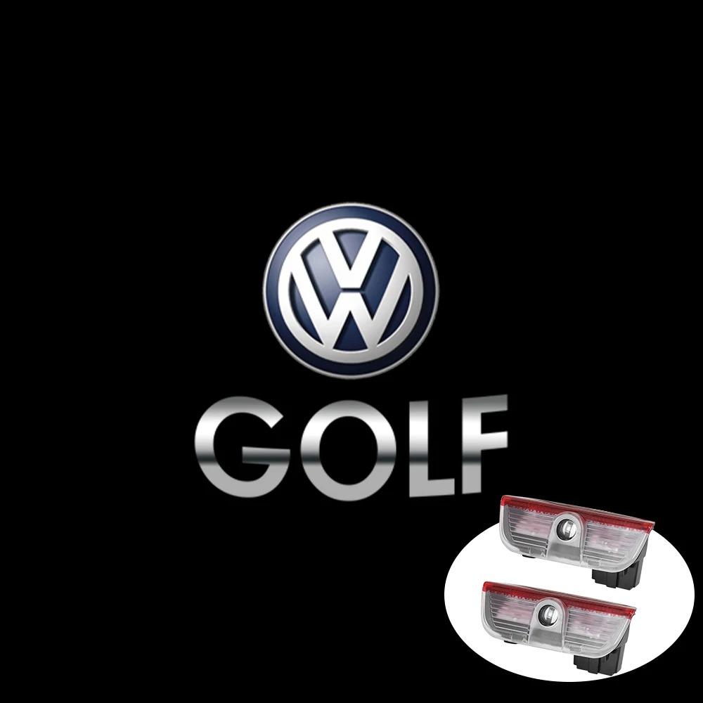 New 2026 2/4PC Car Door Logo Welcome Light LED Laser Projector For Volkswagen VW Golf Variant B8 New Passat Touareg Phideon Tiguan CC Eos