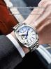 CHENXI Men's Luminous Waterproof Skeleton Automatic Mechanical Watch with Steel Band