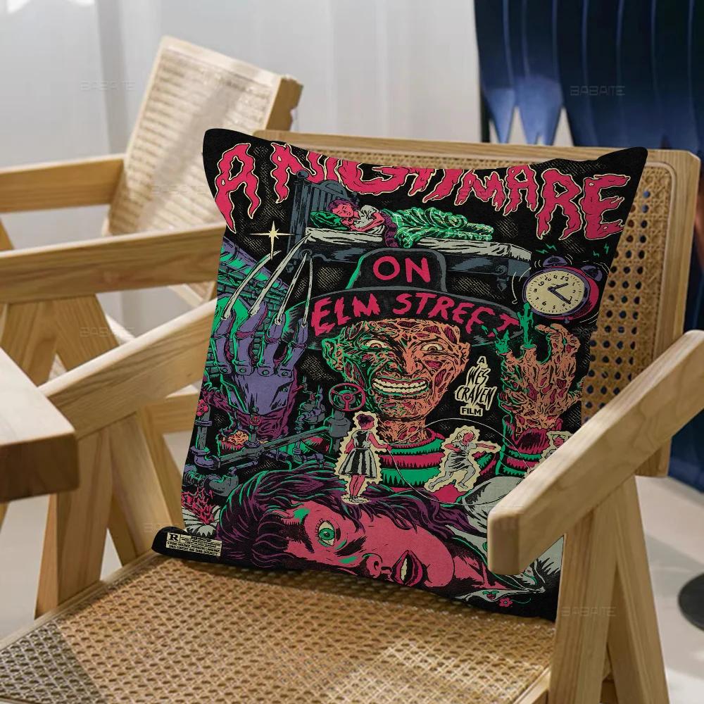 Nightmare Elm Street Freddy Kissen Anime Kissen Sofa Bett Kopfkissenbezug Kissenbezug 45x45 cm Mode
