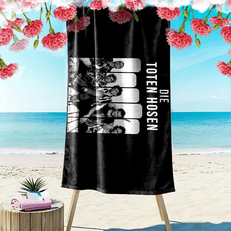DTH Print Strandtuch, Großes Weiches Schnelltrocknendes Handtuch für Strand Camping Schwimmen