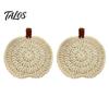 Crochet Pumpkin Cushion Handmade Coasters, Soft Polyester Coffee Mats, Decorative Fall Coasters Autumn Themed Farmhouse Dining Accessories for Kitchen