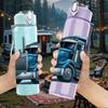 1PC Heavy Duty Truck Art Print 750ml Color Plastic Sports Water Bottle Leakproof Flip Straw Lid Suitable for Sports Office Home Use