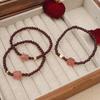 Natural Garnet Bracelet Strawberry Crystal Bangles Women Fashion Jewelry Accessories Gift