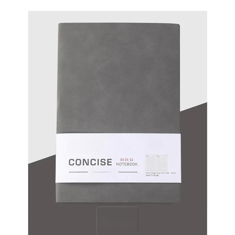 

Тетради для колледжа, мягкий кожаный студенческий дневник, утолщенный офисный блокнот для записей, 80 листов, блокнот для записей формата A5/A6, журнал-планировщик A6 80sheets