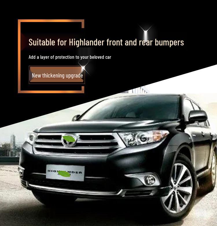 Compatible Front and Rear Bumper Guards for Toyota Highlander (09-12, 15-18 Models)