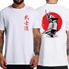 Soft Japan Samurai Spirit T Shirts for Men Japanese Style Back Print Loose Oversized Tops T-shirt Male Gifts Tees Unisex