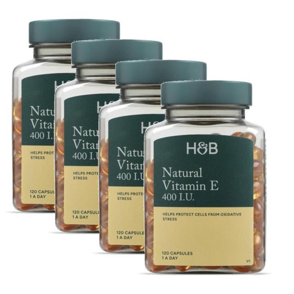 Holland & Barrett Natural Vitamin E 400 IU Softgels & E 4 pcs 120 Tablets