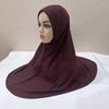 H124 Erwachsene hochwertige große Größe muslimischer Hijab-Schal mit Kinnteil islamische Kopftuch-Hüte Armia zum Überziehen Kopftuch Turbanmützen