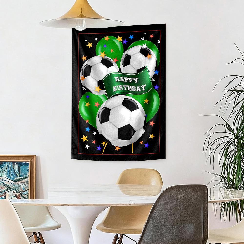 Fußball Wanddekoration Wandteppich Kunst Für Haustier-Gedenken Geburtstag Hochzeitsparty Hintergrund Familien Geschenk