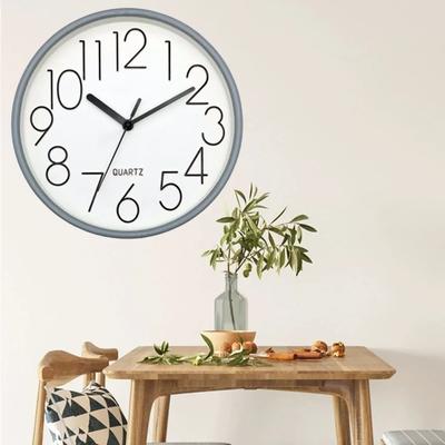 Non-Ticking Wall Clock Luxury Silent Battery Operated Round Wall Clock Modern Simple Style Home Decor Wall Clocks