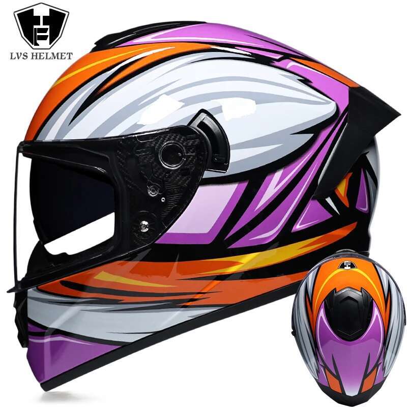 Professional Racing Dual Lens Safety Helmet, Off-road Motorcycle Full Face Protector, Approved by DOT