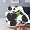 Cozy D Panda Bamboo Throw Blanket Soft Flannel Winter Blanket for Couch Office Bedroom Lovely Animal Print