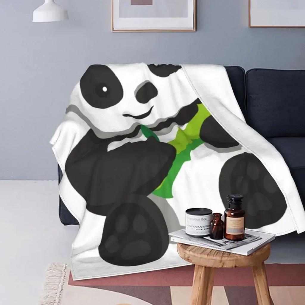Cozy D Panda Bamboo Throw Blanket Soft Flannel Winter Blanket for Couch Office Bedroom Lovely Animal Print