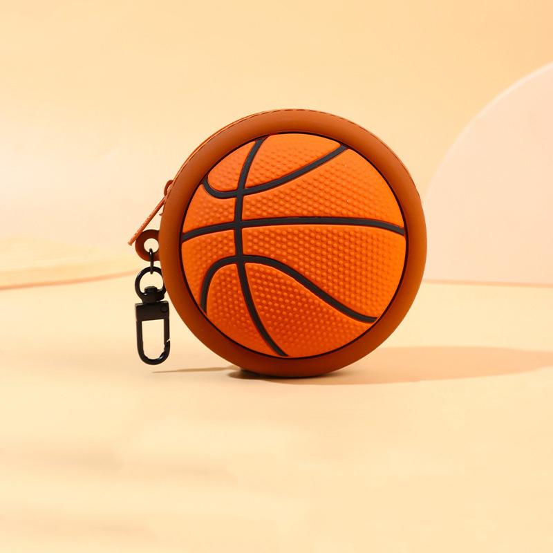 WTEMPO Creative Sporty Mini Coin Purse Ball Series Zipper Soft Storage Bag DIY Casual Headphone Case and Hanging Accessory Various Ball Game Souvenirs