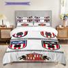 Biancheria da letto con evoluzione dello stemma del Sunderland Football Club (1 * copripiumino + 2 * federa, senza nucleo) Set biancheria da letto piatto 2D Morbido e confortevole