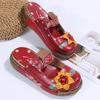 2025 Summer Ethnic Style Women's Handmade Floral Sandals with Thick Sole