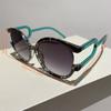 Women'S Round Double Color Sunglasses Fashion Retro Shades Sunglasses Travel Street Photo Holiday Party Uv Protection Glasses