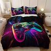 Digital Print Game Controller Bedding Set – Pillowcase & Duvet Cover (3-Piece)