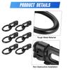 6pcs L-Track Double Stud Tie Down Fitting with O Ring Used with L Track Rail for Truck Bed Trailer Cargo Control Pickup RV ATV