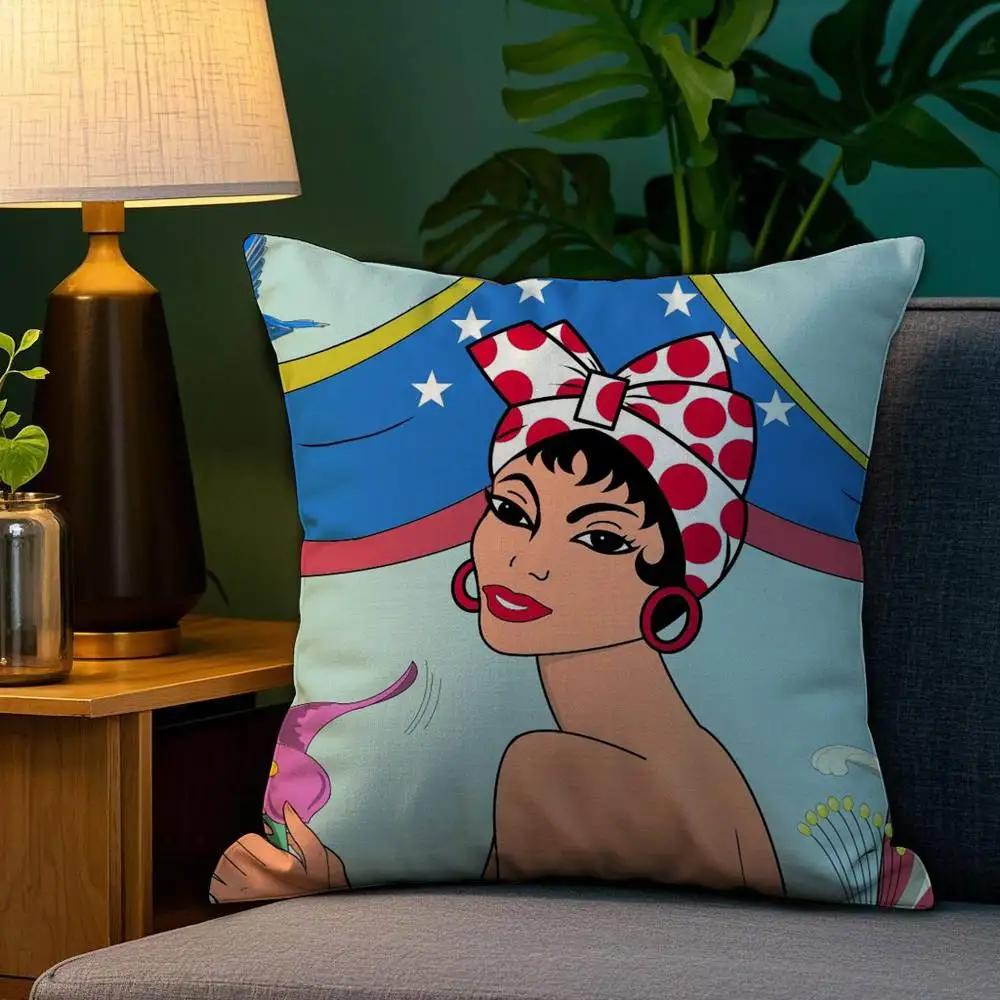 A-Aesthetic Art Venezuela Pillow Case Sofa Living Room Bedroom Double-sided Printing Square Cushion Nap Time Cushion Cover
