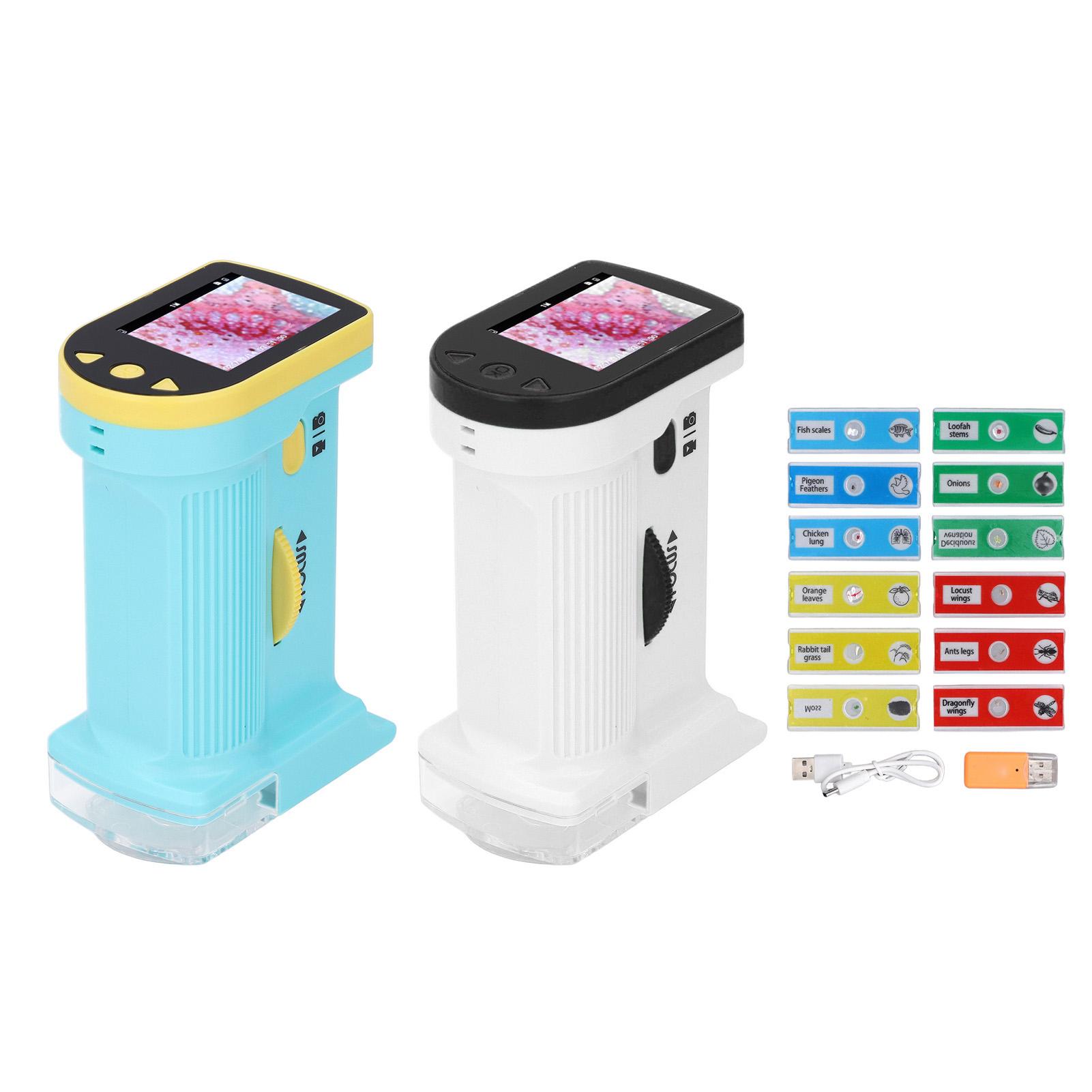 

Детский ручной микроскоп со светодиодной подсветкой, регулируемой яркостью, возможностью видеосъемки, карманным мини-микрофоном Blue