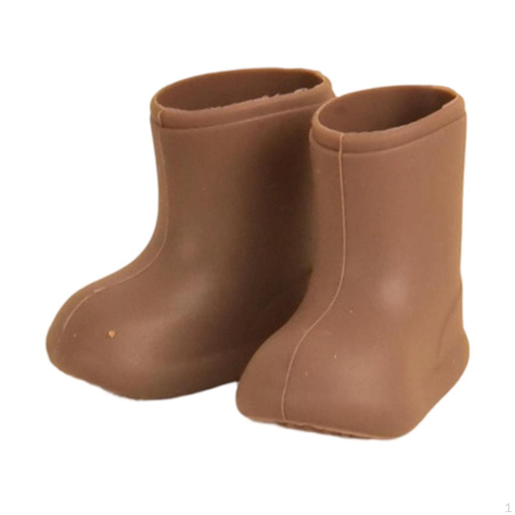 Doll Miniature Shoes Handmade Silicone Footwear Nonslip Decorative Rain Boots Toy Accessory Set