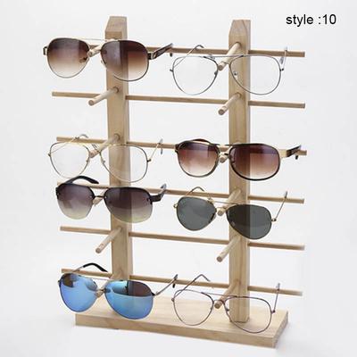 1 Pcs Wood Sunglass Display Rack Shelf Wooden Durable Eyeglasses Show Stand Holder Home Organizer Space Saving Shelf