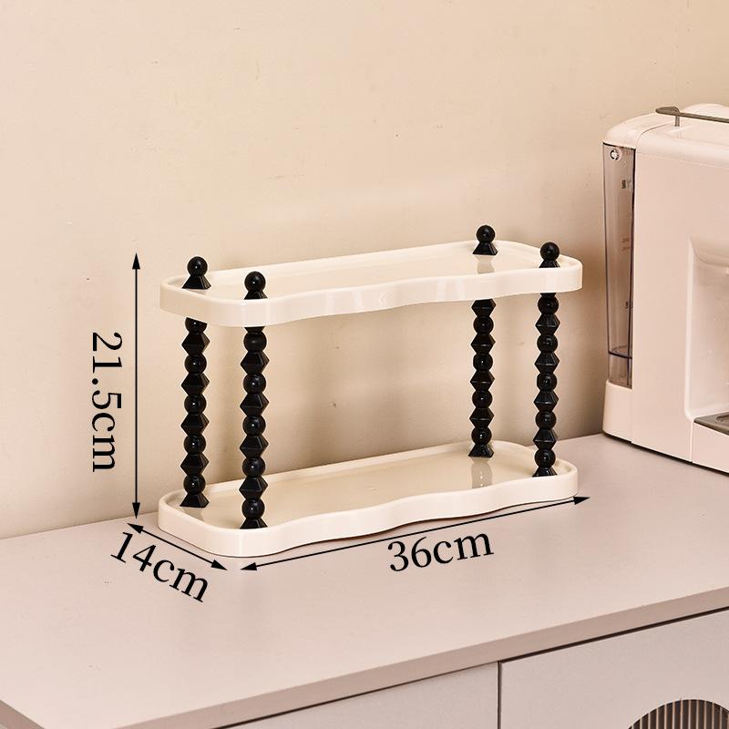 Desktop Multi-layer Storage Rack Nordic Luxury Home Decoration Plastic Multi-functional Living Room Organizing Storage Stand