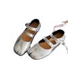 Pig's trotters split-toed shoes women's 2025 spring horseshoe flat-soled beanie shoes Mary Jane shallow mouth grandma single shoes shallow mouth 