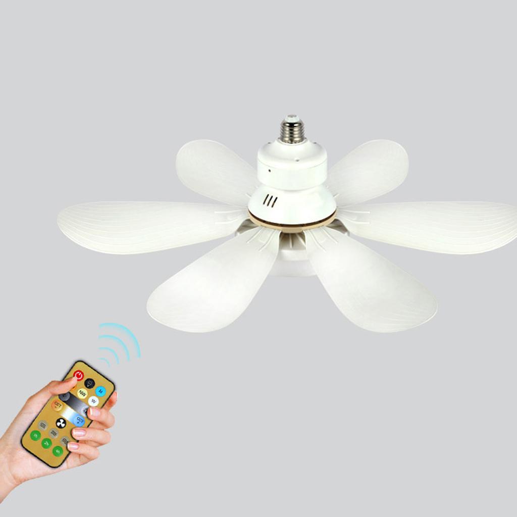 Multifunctional Ceiling Fan with Light, Lamp etachable Fan Leaf with Remote Control 3000K-6500K AC85V-265V