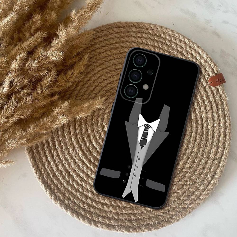 Suit Up Tie Phone Case For Samsung S25,S24,S21,S22,S23,S30,Ultra,S20,Plus,Fe,Lite,Note,10,9,5G Black Cover