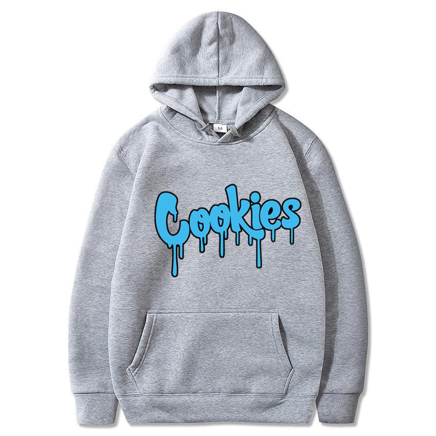 Wish2026 New Cookies Printed Fleece Men's Autumn and Winter Thick Sweater Hoodie