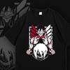 Eren Yeager Attack Titan Graphic Shirt, Anime Vintage Graphic Tee, Shingeki No Kyojin Shirt, Unisex Heavyweight Garment-Dyed Anime Shirt