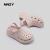 Warm Edge Puff Women's Shoes New Retro Hole Shoes Outdoor Casual Shoes Garden Shoes Platform Heightening Beach Shoes
